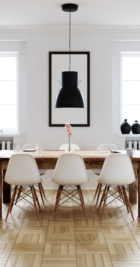 Jadalnia w stylu skandynawskim wizualizacja 3D